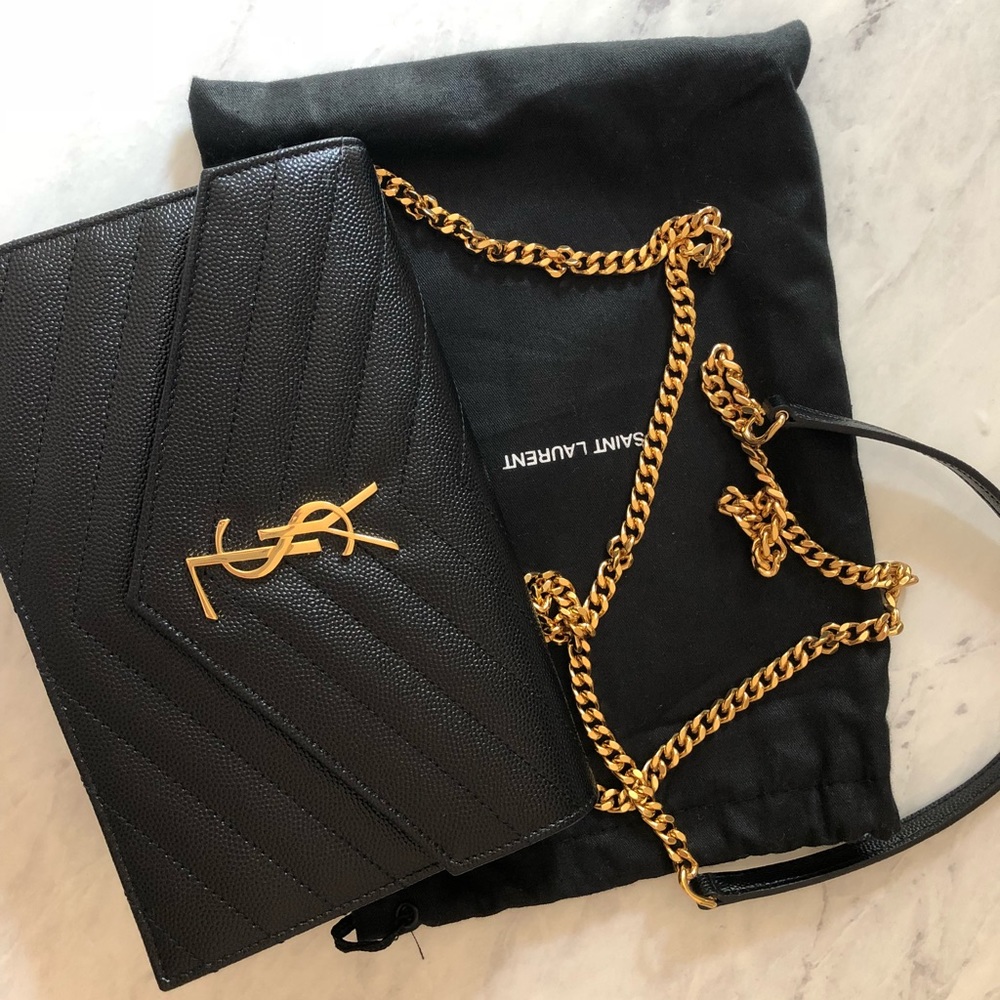 AUTHENTIC YSL CHAIN WALLET